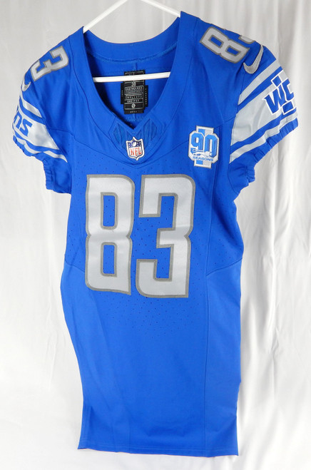 2023 Detroit Lions Stanley Berryhill #83 Game Issued Blue Jersey 90 Patch 38 616