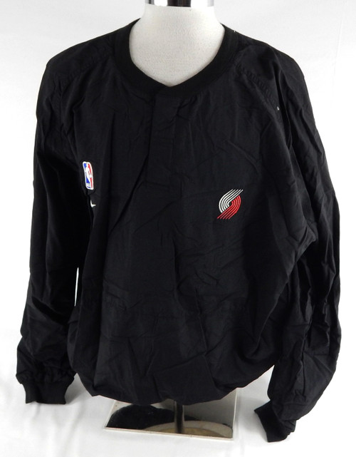 2000s Portland Trail Blazers Team Issued Black Windbreaker Jacket XXL 495