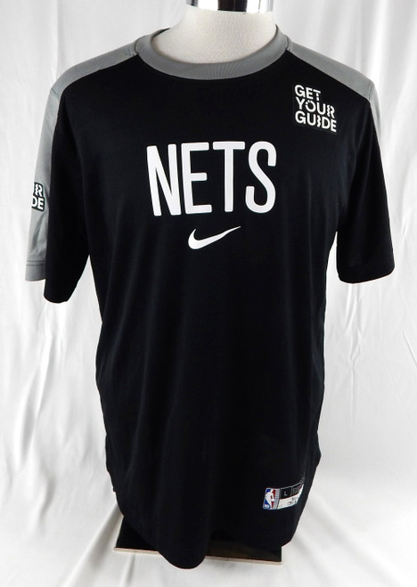 2024-25 Brooklyn Nets Keon Johnson #45 Game Used Black Shooting Shirt L 115