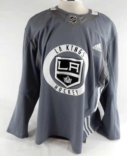2022 Los Angeles Kings Trevor Lewis #61 Game Used Grey Practice Jersey 56 763