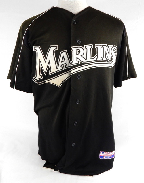 2003-06 Florida Marlins Martinez #1 Game Used Black Jersey ST BP L 886