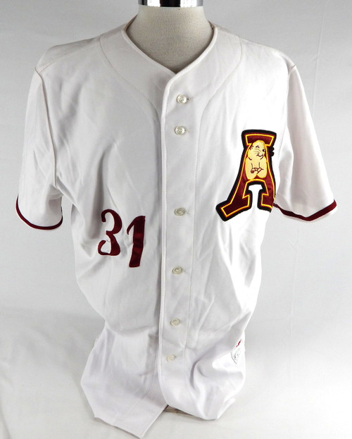 Abilene Prairie Dogs #31 Game Used White Jersey ULB Patch 48 889