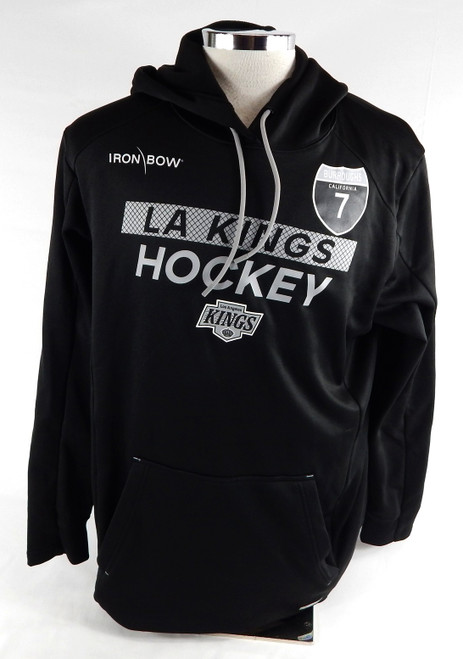 2024-25 Los Angeles Kings Kyle Burroughs #7 Team Issued Black Sweatshirt L 772