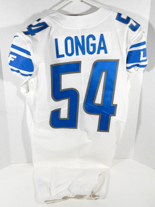 2017 Detroit Lions Steve Longa #54 Game Issued White Jersey 42 395