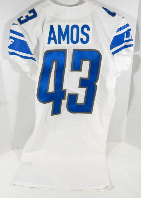 2021 Detroit Lions Adrian Amos #43 Game Issued White Jersey 38 420