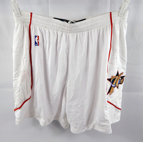2006-09 Philadelphia 76ers Game Issued White Shorts 46 191