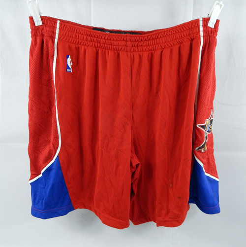 2006-09 Philadelphia 76ers Game Issued Red Shorts 46 194