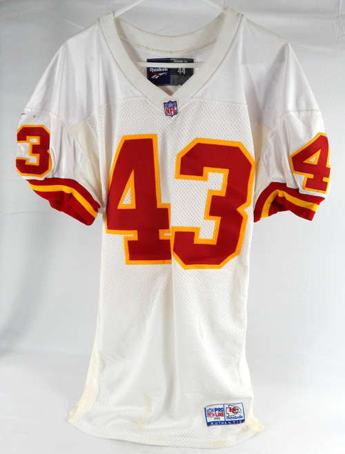 1998 Kansas City Chiefs Robinson #43 Game Issued White Jersey 44 465