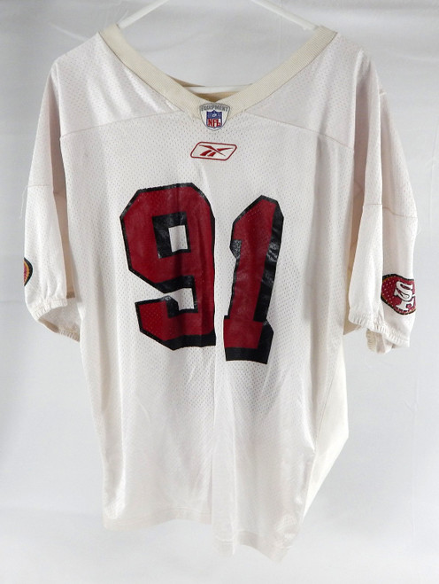 2002 San Francisco 49ers #91 Game Issued White Jersey 2XL 506