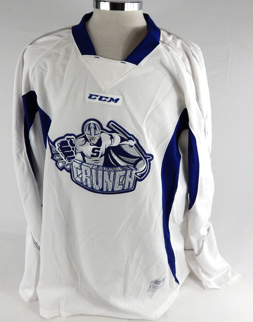 Syracuse Crunch Game Issued White Practice Jersey 58 864