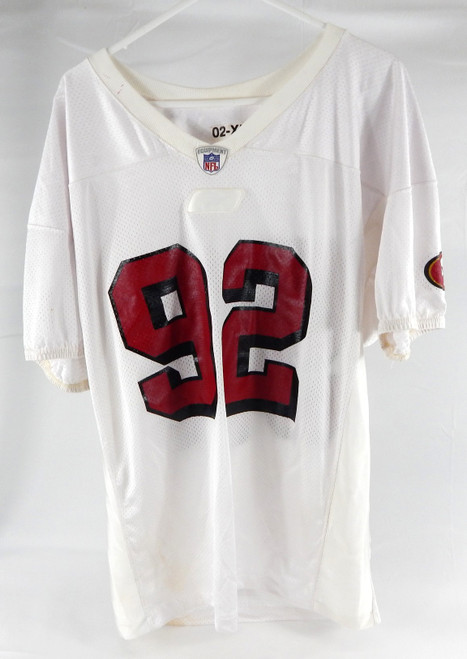 2002 San Francisco 49ers #92 Game Issued White Jersey XL 507
