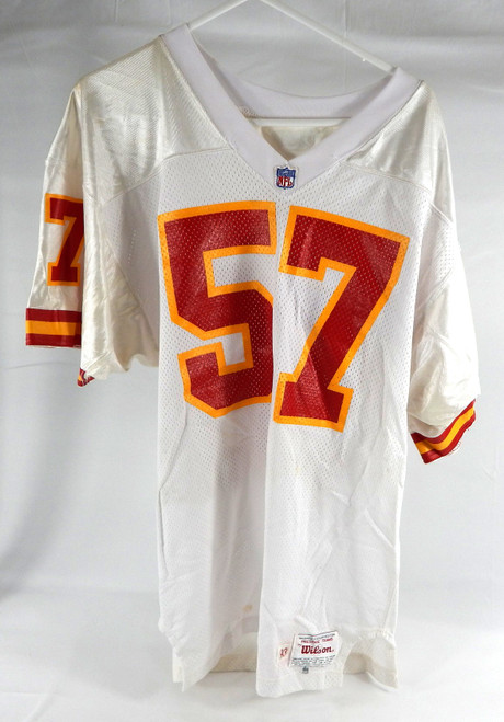 1993 Kansas City Chiefs #57 Game Issued White Jersey 44 289