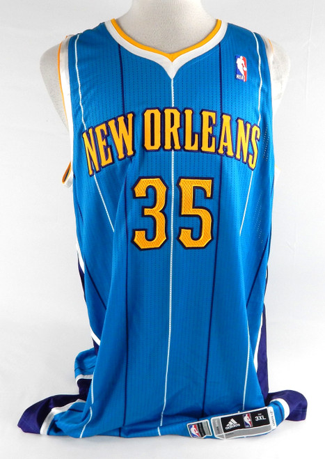 2010-11 New Orleans Hornets DaJuan Summers #35 Game Issued Blue Jersey 3XL 965