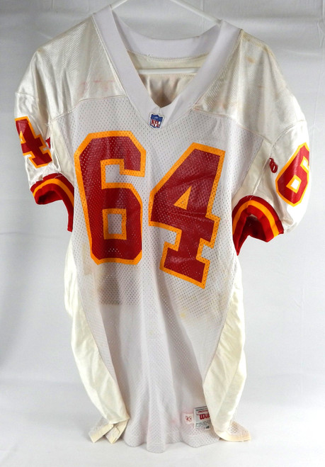 1993 Kansas City Chiefs Tom Ricketts #64 Game Issued White Jersey 48 293