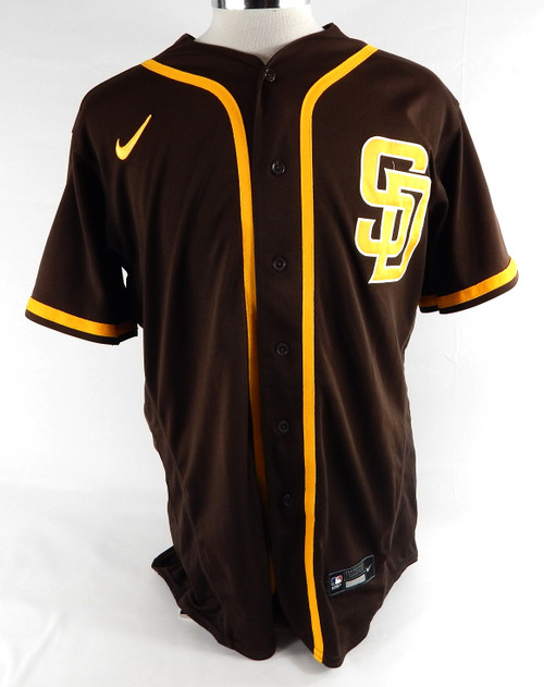 2020-24 San Diego Padres Givin #4 Game Used Brown Jersey Throwback ST BP  532
