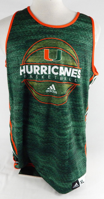 Miami Hurricanes #22 Game Issued Green Grey Practice Jersey Basketball XL 407