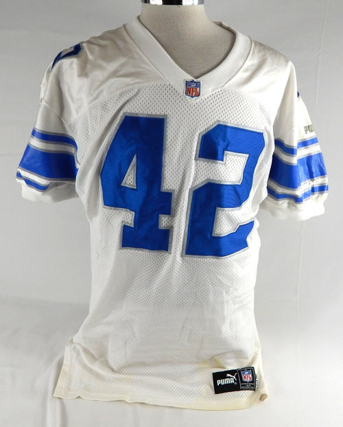 1999 Detroit Lions Ryan Stewart #42 Game Used White Jersey 48 418