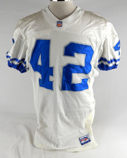 1998 Detroit Lions Ryan Stewart #42 Game Used White Jersey 48 417