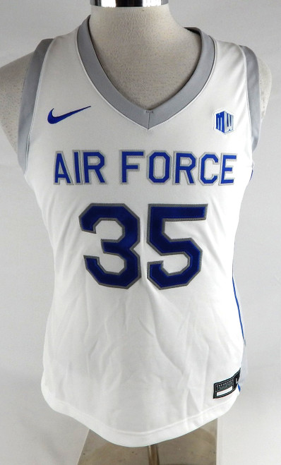 2022-23 Air Force Falcons #35 Game Issued Pos Used White Jersey Basketball L 449