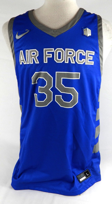 2022-23 Air Force Falcons #35 Game Issued Pos Used Blue Jersey Basketball L 460