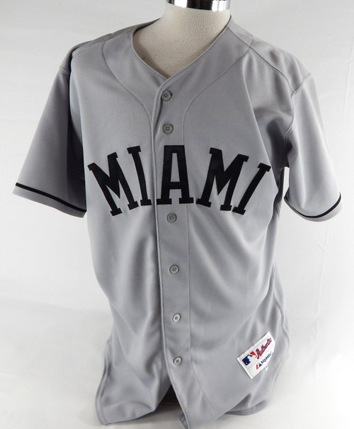2014 Miami Marlins Derek Dietrich #32 Game Issued Grey Jersey 1949 Sun Sox TBTC