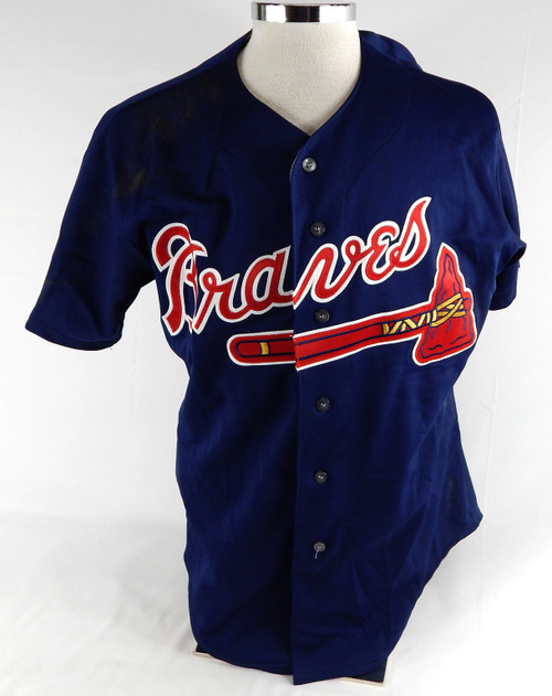 1990s Atlanta Braves Blank Game Issued Navy Jersey 44 835