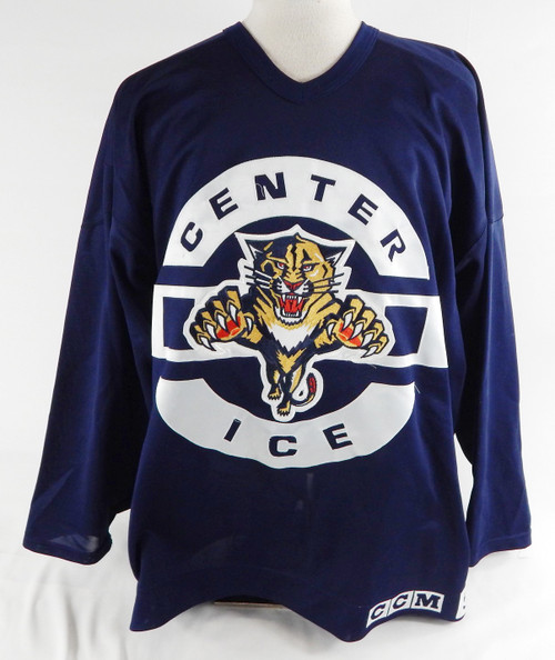 1990s Florida Panthers Kyle Rossiter #60 Game Used Navy Practice Jersey 54 638