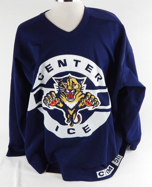 1990s Florida Panthers Steve Washburn #22 Game Used Navy Practice Jersey 58 639