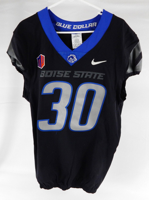 2022 Boise State Broncos #30 Game Used Black Jersey Football NP Rem 40 885