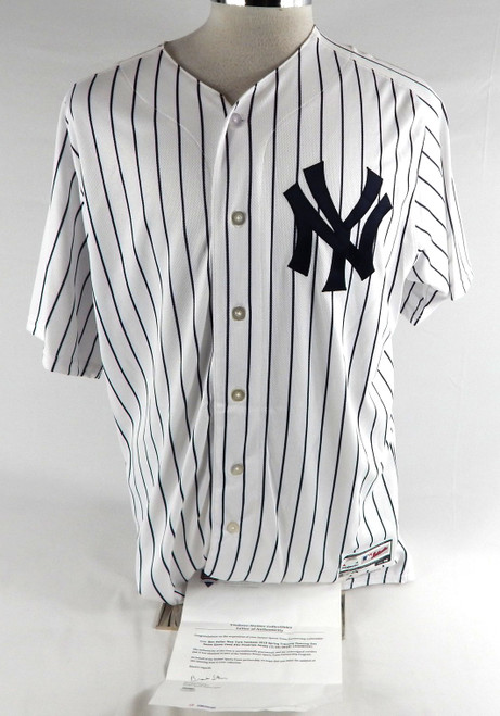 2018 New York Yankees Ben Heller #61 Game Used White Jersey ST Opening Day 46 9