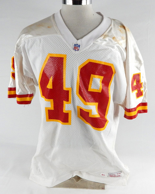 1993 Kansas City Chiefs #49 Game Issued White Jersey 46 617