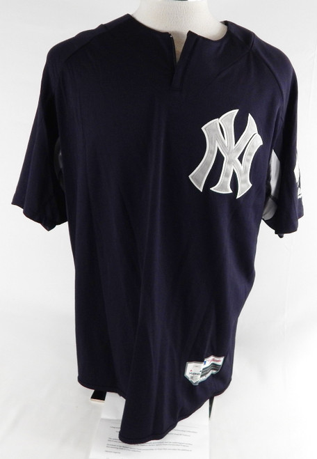 2018 New York Yankees Chance Adams #43 Game Issued P Used Navy Pullover Jersey 6