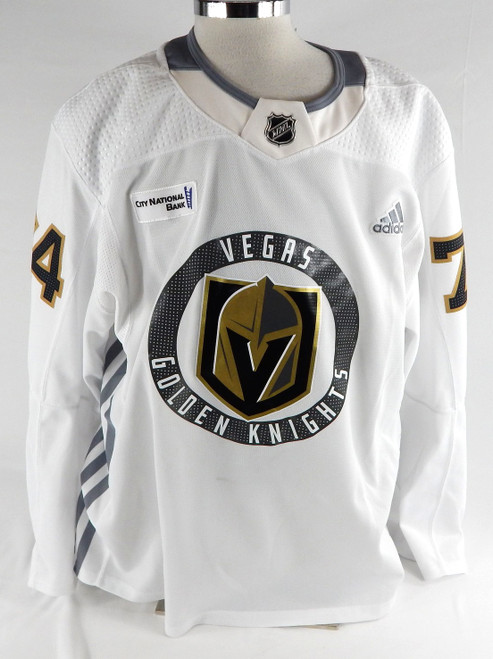 2023-24 Vegas Golden Knights Shane Smith #74 Game Used White Practice Jersey 7