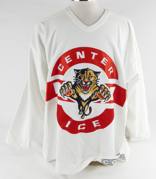 1990s Florida Panthers Keith Delaney #63 Game Used White Practice Jersey 54 632