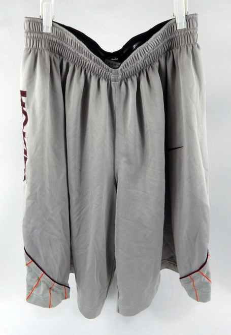 2000s Virginia Tech Hokies #42 Game Used Grey Basketball Shorts M 338