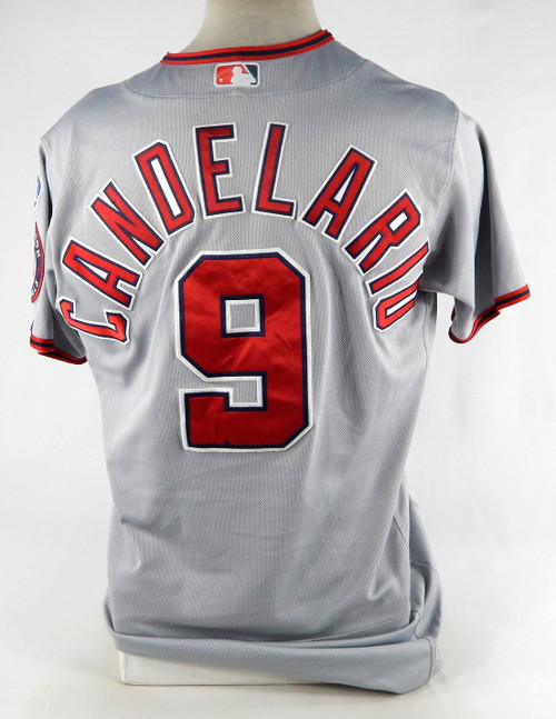 2023 Washington Nationals Jeimer Candelario #9 Game Issued P Used Grey Jersey 3
