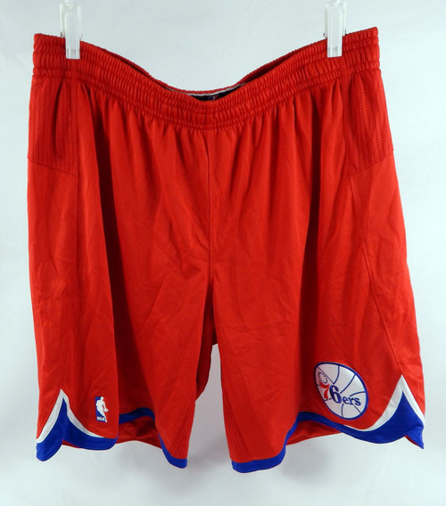 2011-12 Philadelphia 76ers #35 Game Used Red Basketball Shorts Size 3XL DP100845