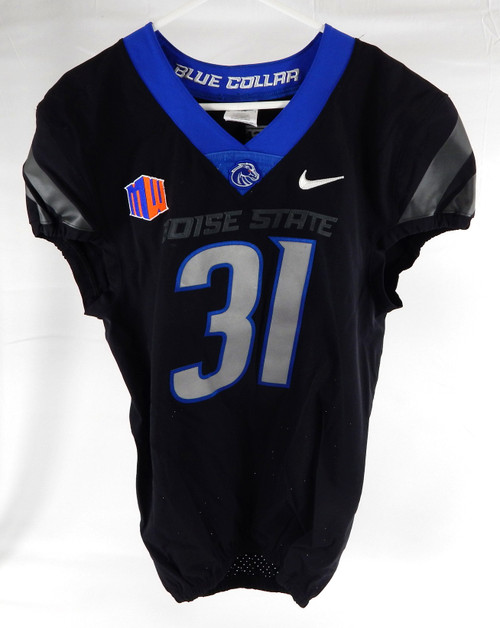 2019 Boise State Broncos #31 Game Used Black Jersey Football NP Rem 42 946