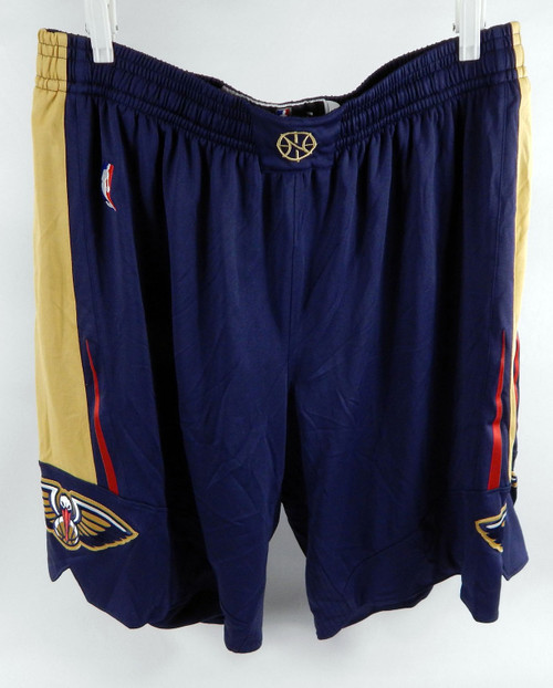 2014-15 New Orleans Pelicans #50 Game Used Navy Basketball Shorts 3XL 104