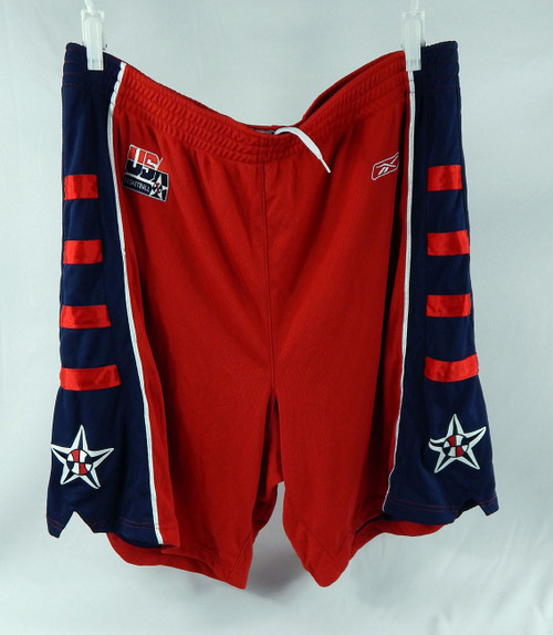 2000s Team USA Basketball Game Issued Red Basketball Shorts Size 48 127