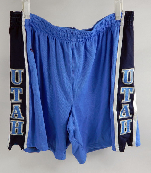 2006-10 Utah Jazz Game Issued Blue Basketball Shorts Size 46 176