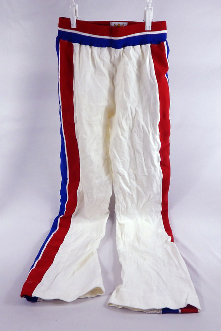 1988-89 Detroit Pistons #2 Game Used White Basketball Warm Up Pants 34 181