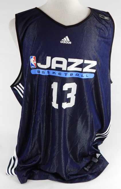 2009-10 Utah Jazz Mehmet Okur #13 Game Issued Navy Practice Jersey 771