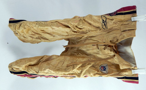 2003 San Francisco 49ers #21 Game Used Gold Football Pants Size 32 153