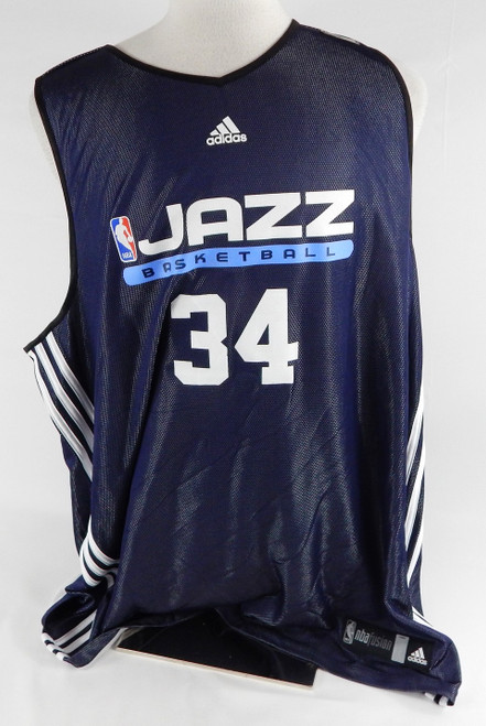2009-10 Utah Jazz CJ Miles #34 Game Issued Navy Practice Jersey 754