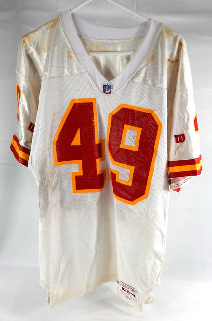 1993 Kansas City Chiefs #49 Game Issued White Jersey 42 291