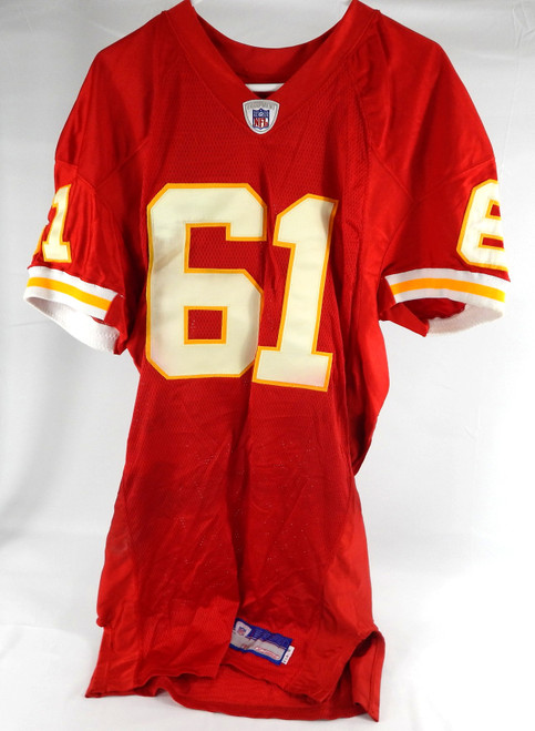 2004 Kansas City Chiefs Ryan Lilja #61 Game Issued Red Jersey 52 309