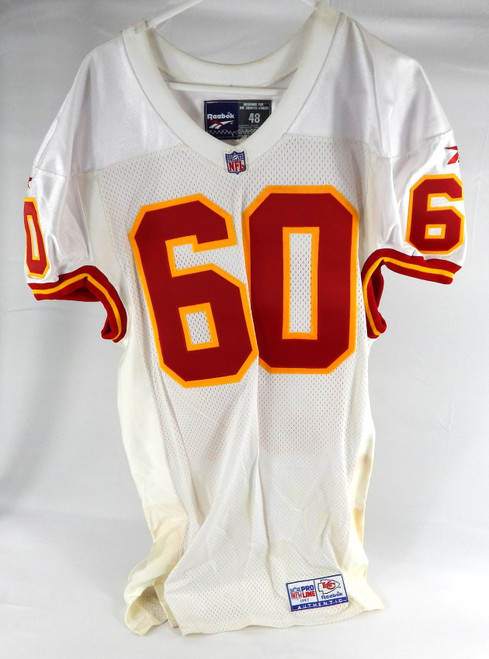 1997 Kansas City Chiefs Brillant #60 Game Issued White Jersey 48 313