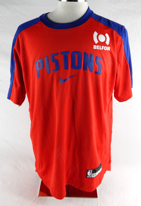 2024-25 Detroit Pistons Wendell Moore Jr #14 Game Used Red Shooting Shirt L 7