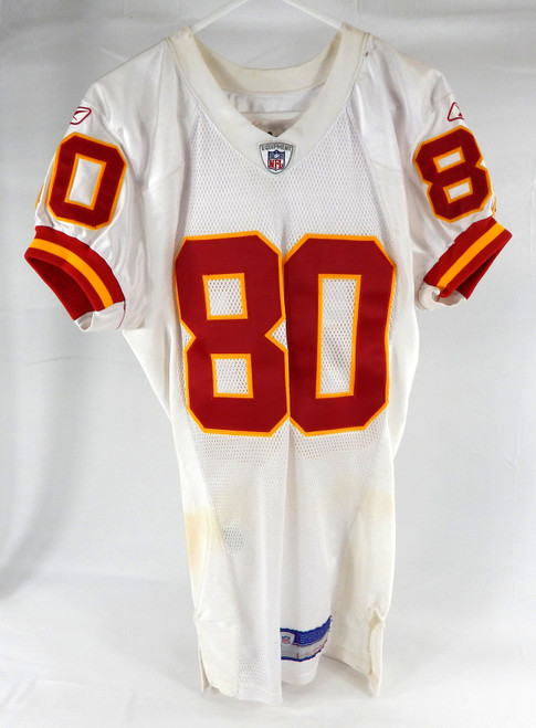 2002 Kansas City Chiefs Johnnie Morton #80 Game Issued White Jersey 42 476